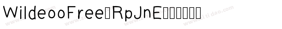 WildeooFree-RpJnE字体转换