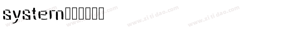 system字体转换