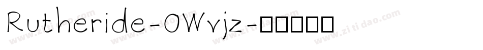 Rutheride-0Wvjz字体转换