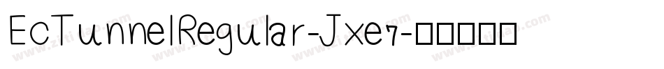 EcTunnelRegular-Jxe7字体转换