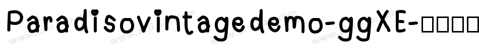 Paradisovintagedemo-ggXE字体转换