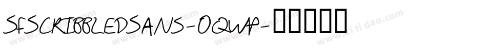 SfScribbledSans-Oqwp字体转换 SfScribbledSans-Oqwp字体转换