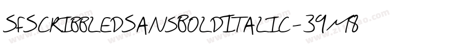 SfScribbledSansBoldItalic-39m8字体转换 SfScribbledSansBoldItalic-39m8字体转换