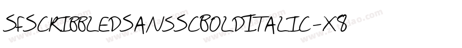 SfScribbledSansScBoldItalic-x8jq字体转换 SfScribbledSansScBoldItalic-x8jq字体转换
