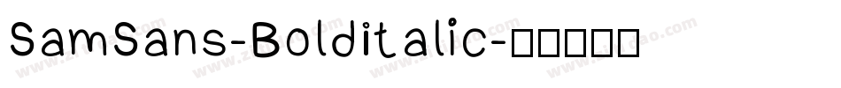 SamSans-BoldItalic字体转换