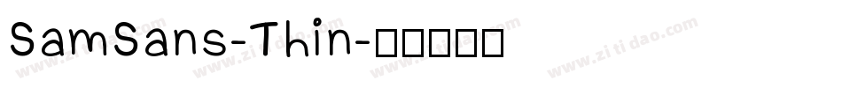 SamSans-Thin字体转换
