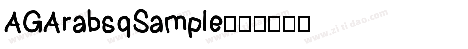 AGArabsqSample字体转换