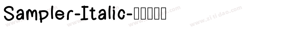 Sampler-Italic字体转换
