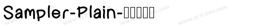 Sampler-Plain字体转换