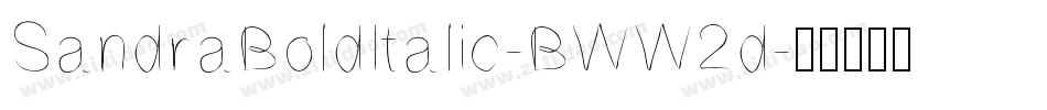SandraBoldItalic-BWW2d字体转换