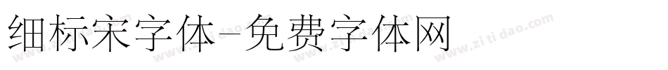 细标宋字体字体转换