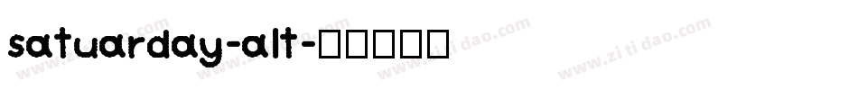 satuarday-alt字体转换