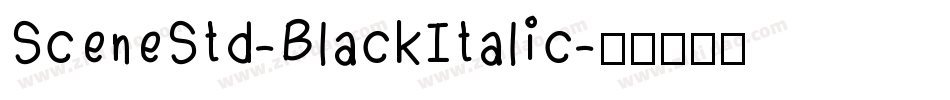 SceneStd-BlackItalic字体转换
