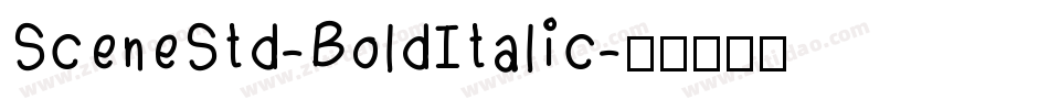 SceneStd-BoldItalic字体转换