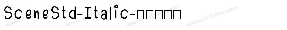 SceneStd-Italic字体转换