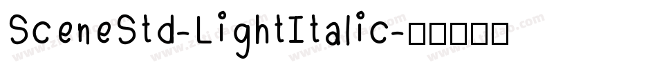 SceneStd-LightItalic字体转换