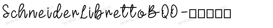 SchneiderLibrettoBQO字体转换