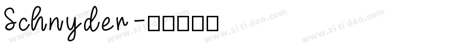 Schnyder字体转换