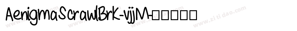 AenigmaScrawlBrk-vjjM字体转换
