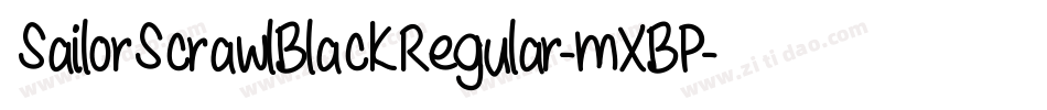 SailorScrawlBlackRegular-mXBP字体转换