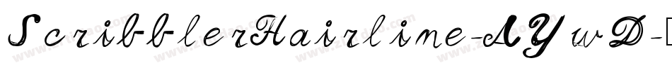 ScribblerHairline-AYwD字体转换