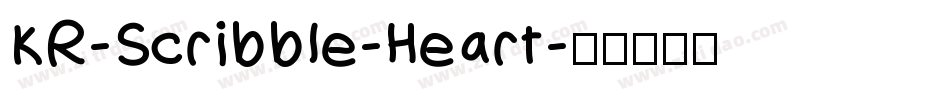 KR-Scribble-Heart字体转换