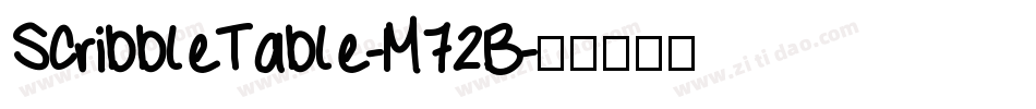 ScribbleTable-M72B字体转换