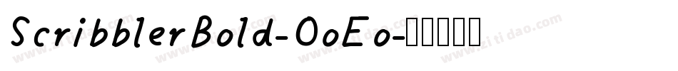 ScribblerBold-OoEo字体转换