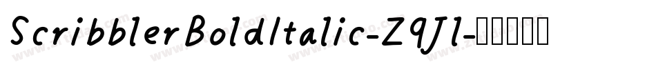 ScribblerBoldItalic-Z9Jl字体转换