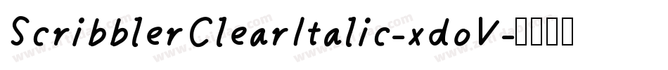 ScribblerClearItalic-xdoV字体转换
