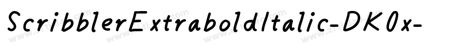 ScribblerExtraboldItalic-DK0x字体转换