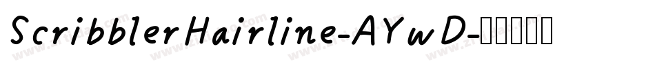 ScribblerHairline-AYwD字体转换