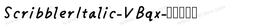 ScribblerItalic-VBqx字体转换