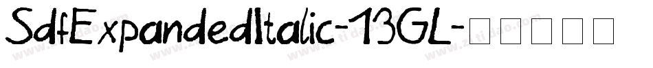 SdfExpandedItalic-13GL字体转换