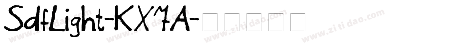 SdfLight-KX7A字体转换