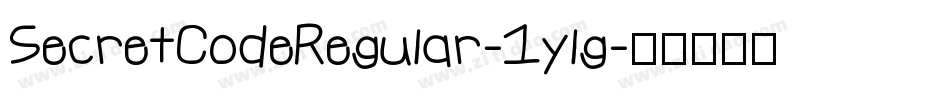 SecretCodeRegular-1ylg字体转换