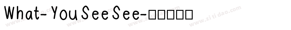 What-YouSeeSee字体转换 What-YouSeeSee字体转换
