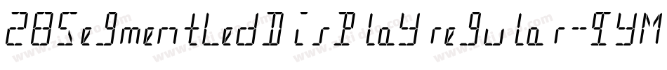 28SegmentLedDisplayregular-qyMV字体转换