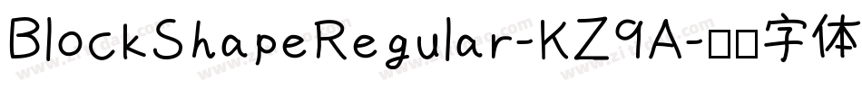 BlockShapeRegular-KZ9A字体转换
