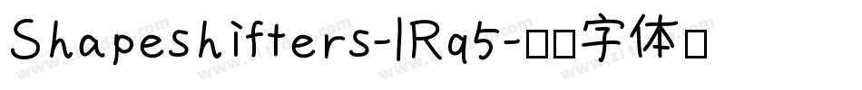Shapeshifters-lRq5字体转换