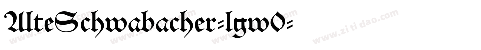 AlteSchwabacher-lgw0字体转换