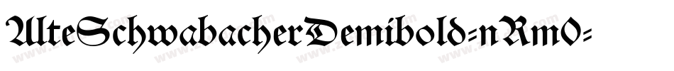 AlteSchwabacherDemibold-nRm0字体转换