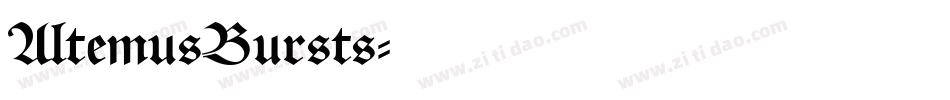 AltemusBursts字体转换