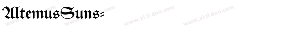AltemusSuns字体转换