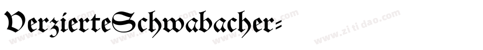 VerzierteSchwabacher字体转换