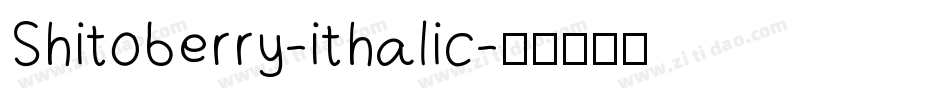 Shitoberry-ithalic字体转换