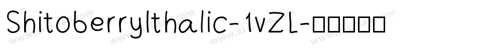 ShitoberryIthalic-1vZL字体转换