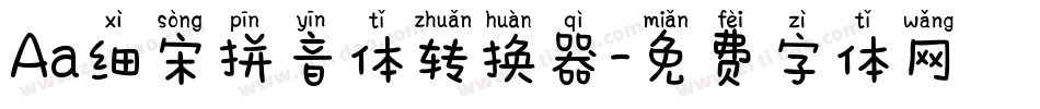 Aa细宋拼音体转换器字体转换