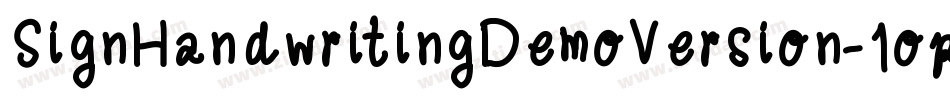 SignHandwritingDemoVersion-1opv字体转换