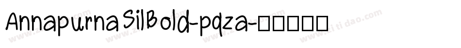 AnnapurnaSilBold-pqza字体转换